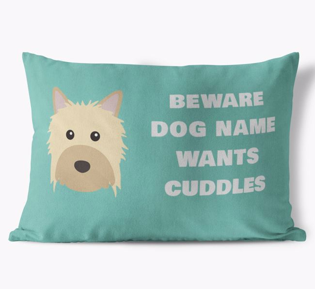 Beware of Cuddles: Personalised {breedFullName} Soft Touch Cushion